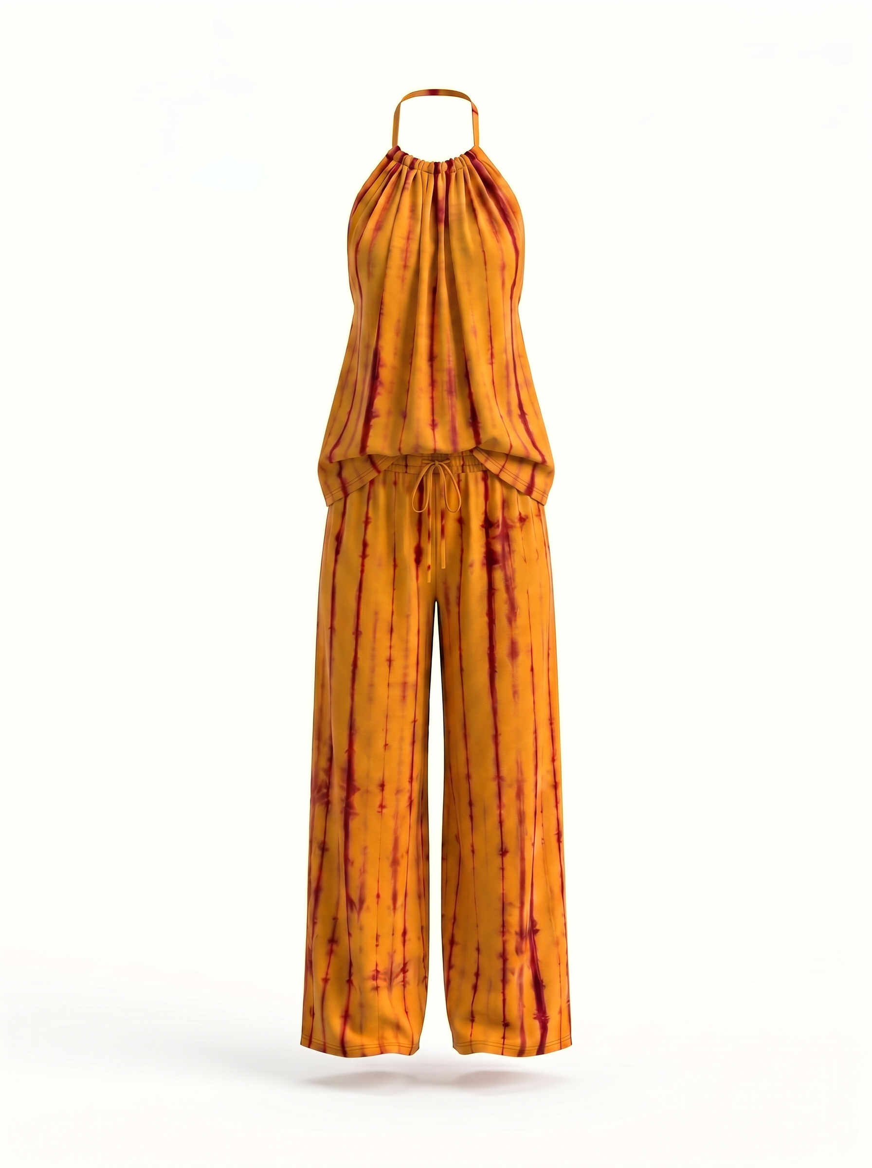 Sweet Apricot loungewear set in Saffron & Crimson