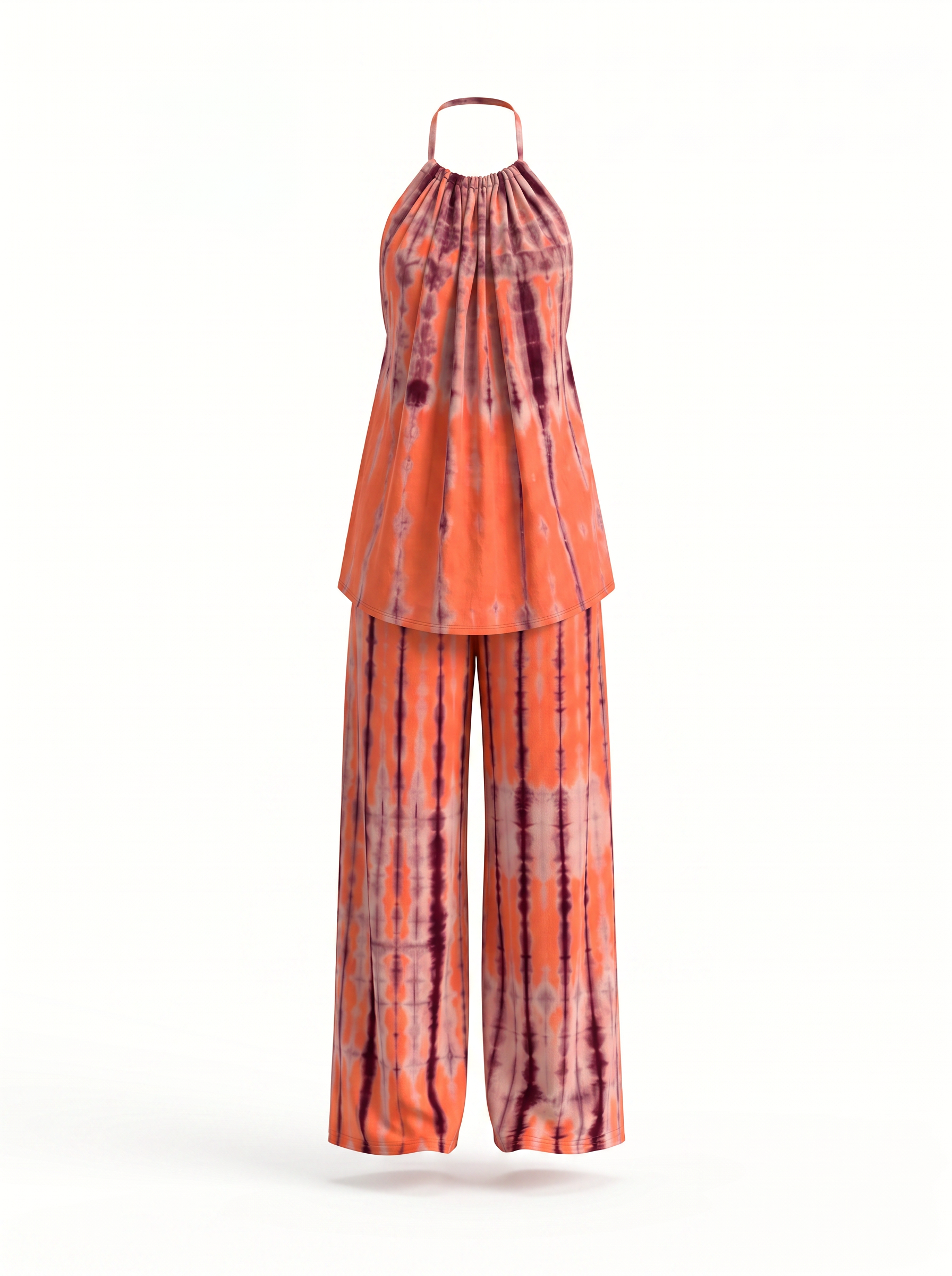 Blood Orange loungewear set in Coral & Plum