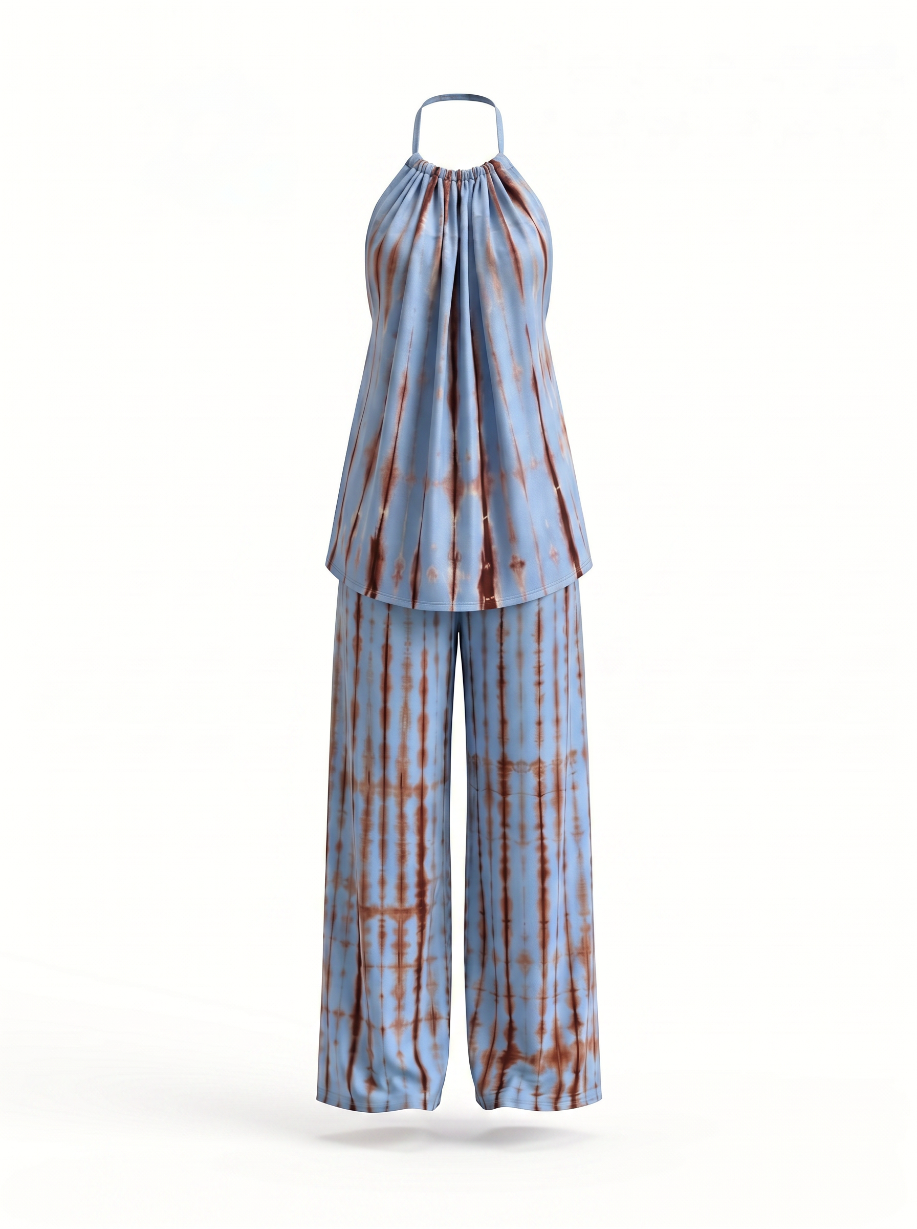 Blue Cedar loungewear set in Powder Blue & Cedar