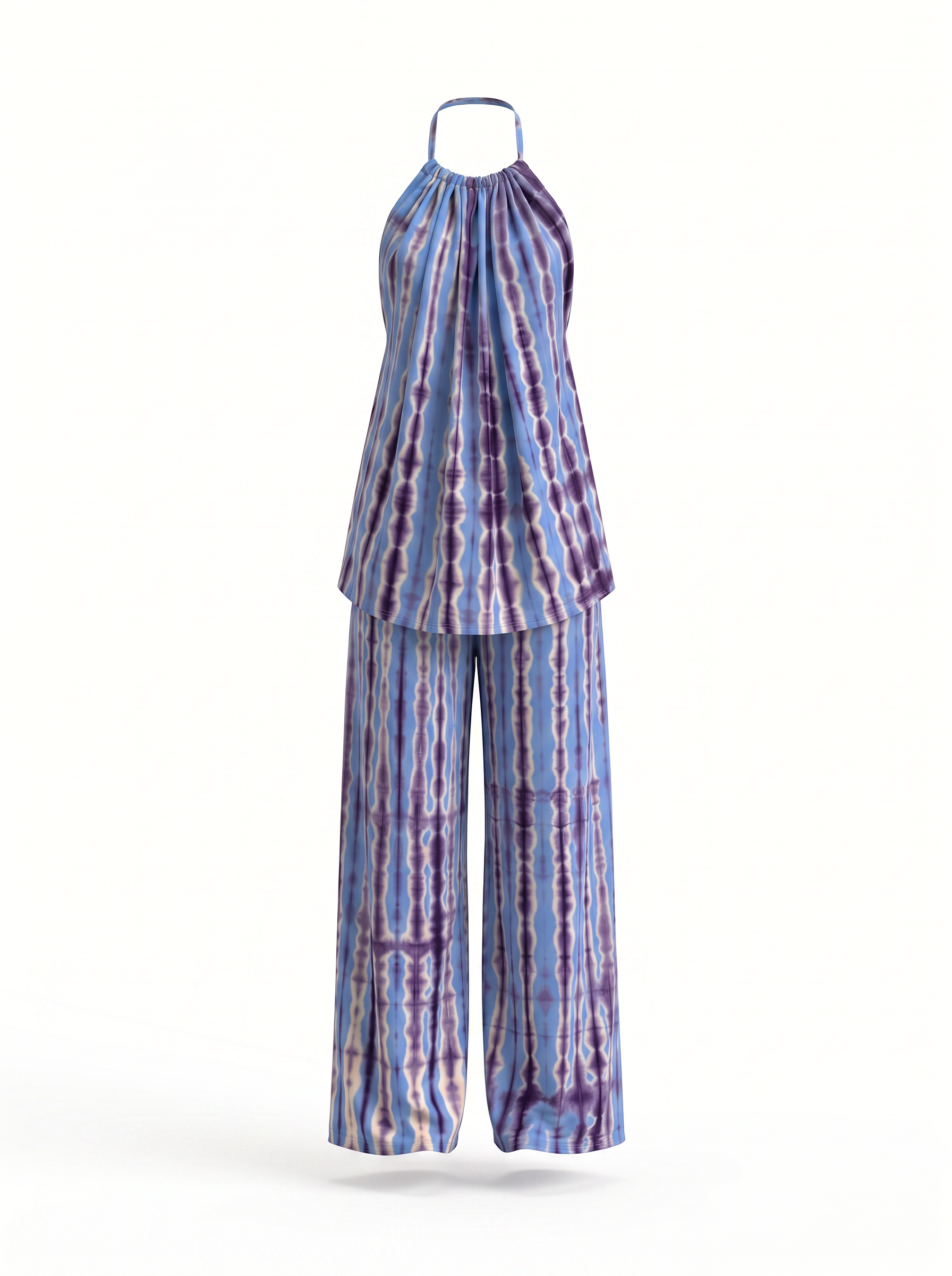 Sweet Damson loungewear set in Cornflower & Plum