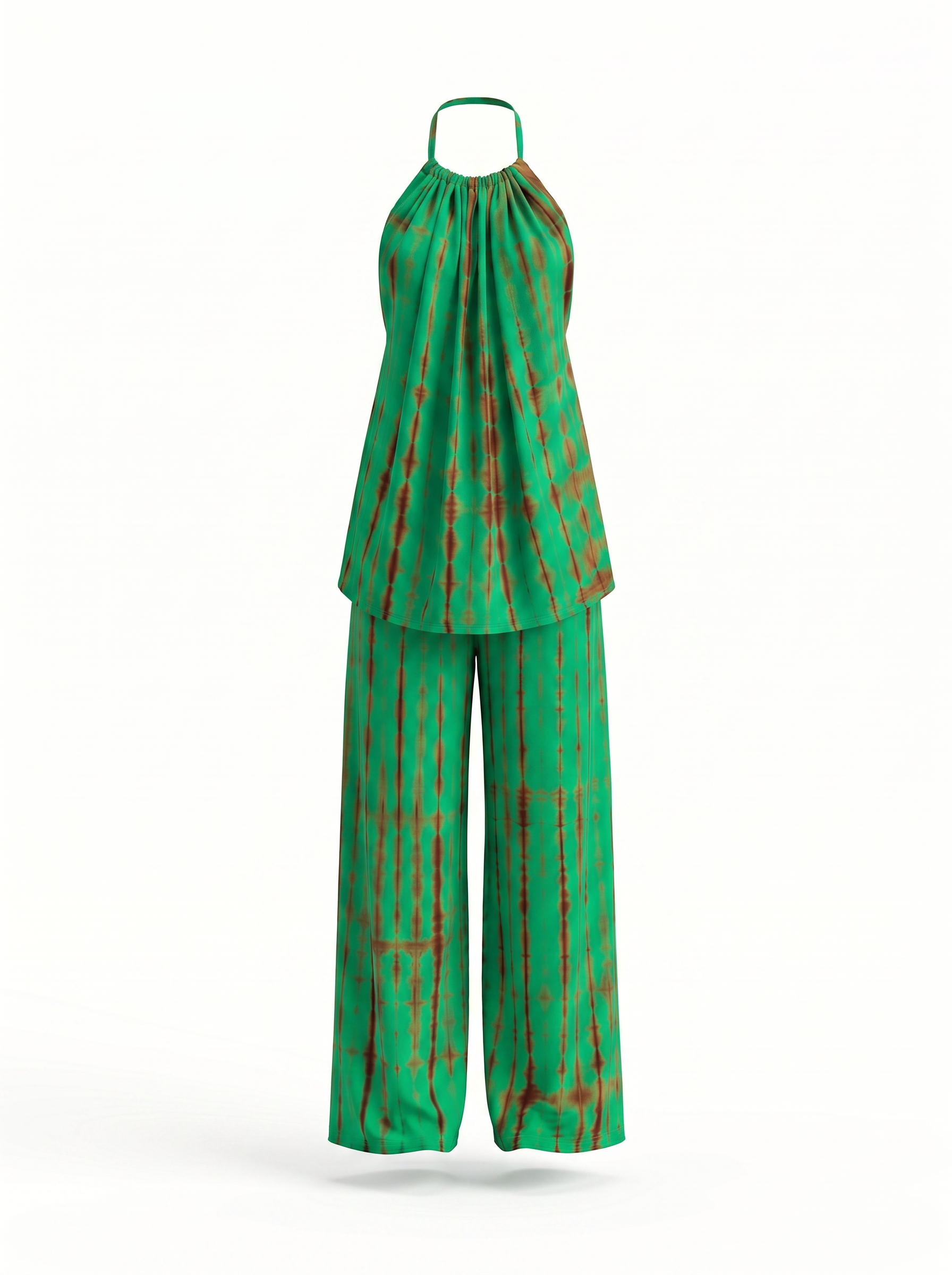 Wild Feijoa loungewear set in Emerald & Rust