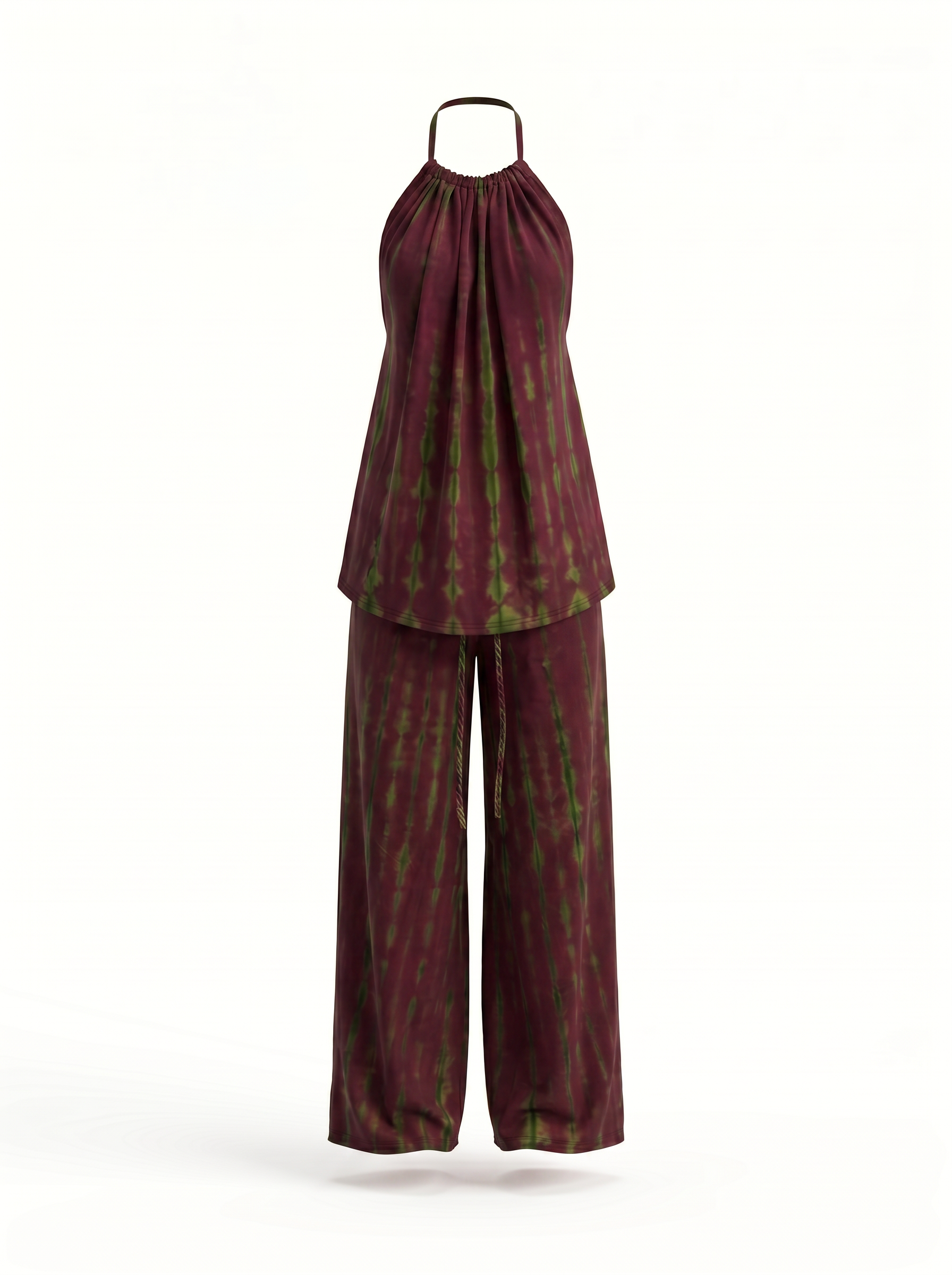 Wild Fig loungewear set in Burgundy & Olive