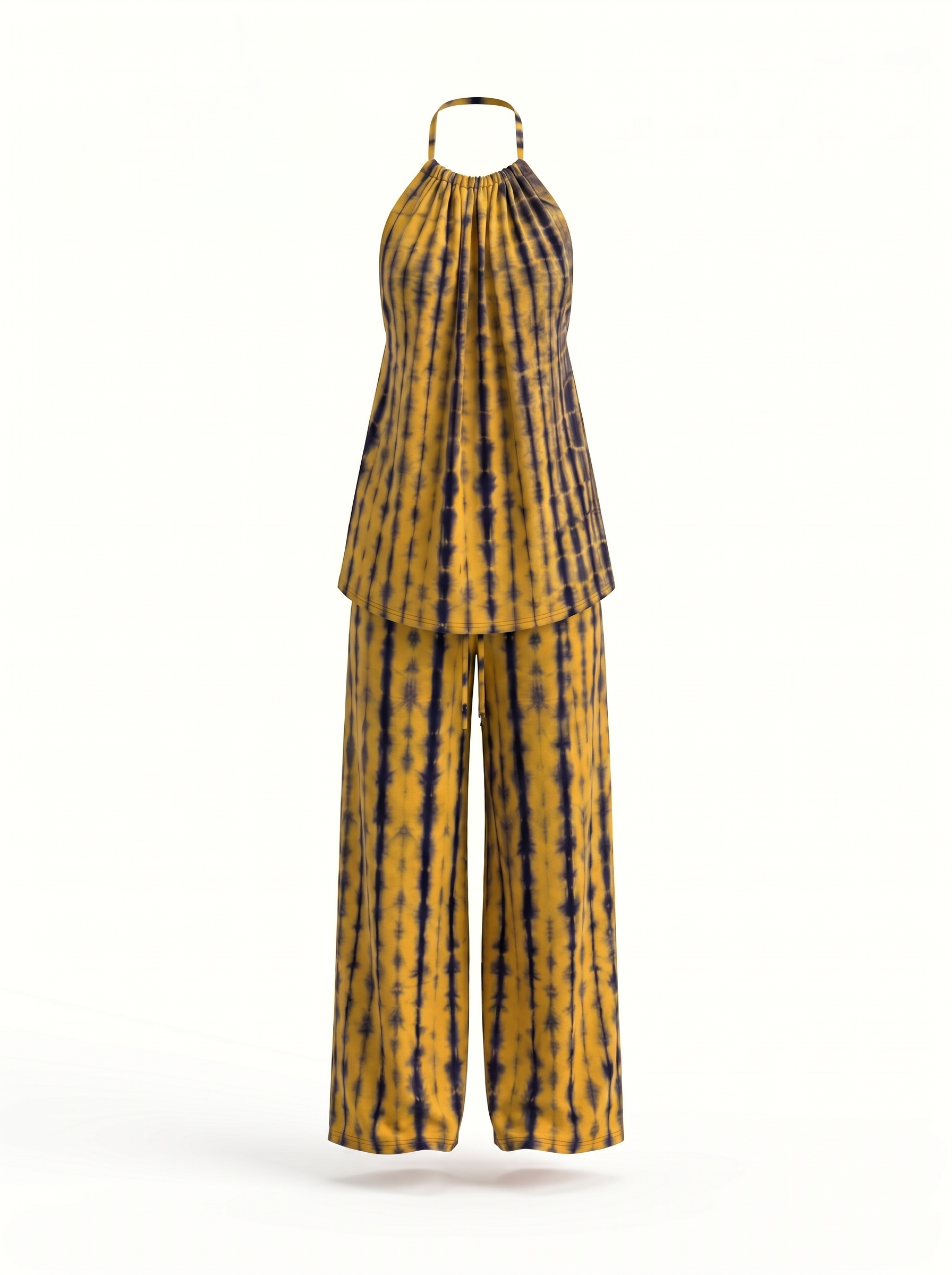Golden Plum loungewear set in Mustard & Midnight