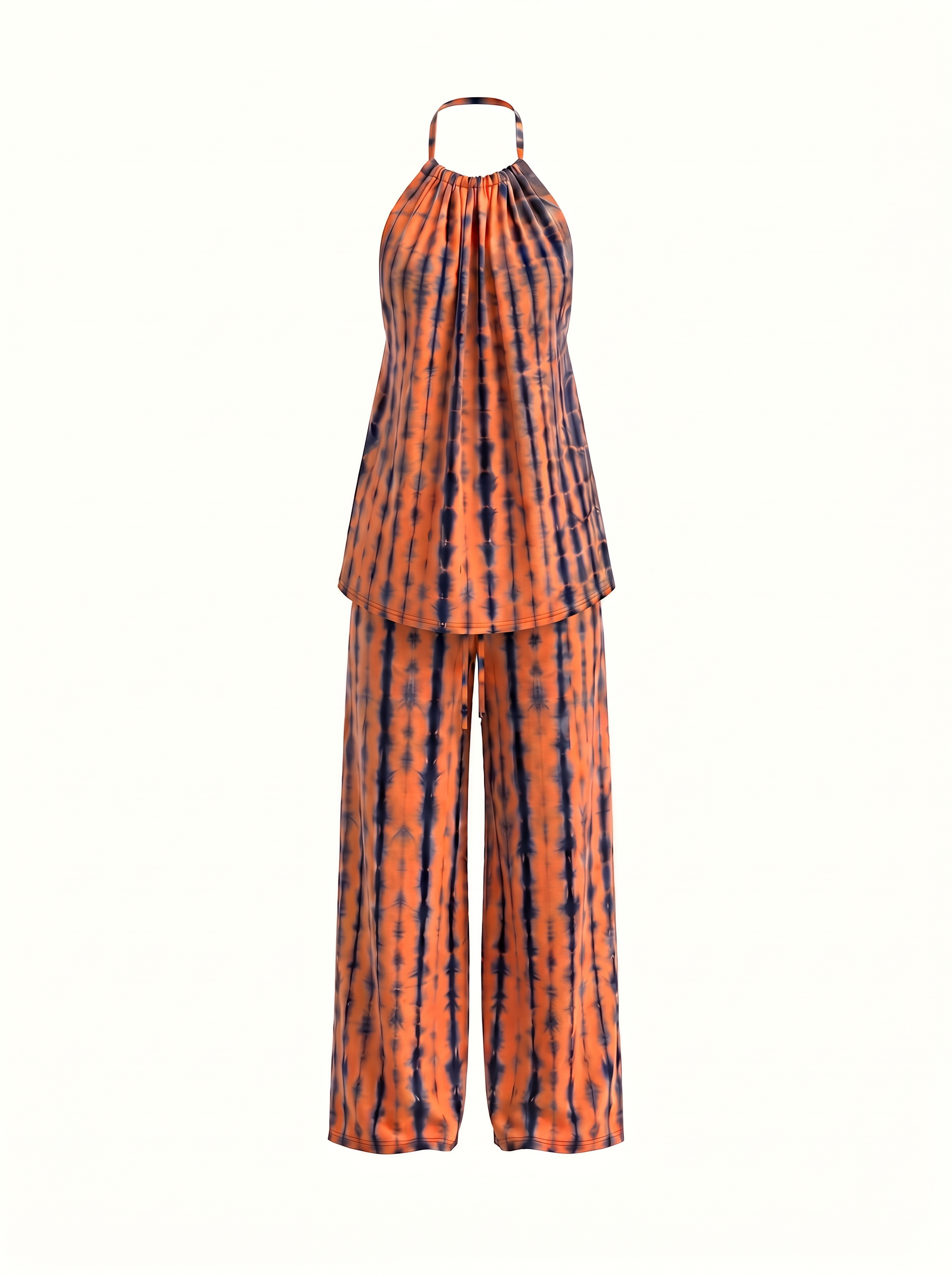 Pink Guava loungewear set in Coral & Navy