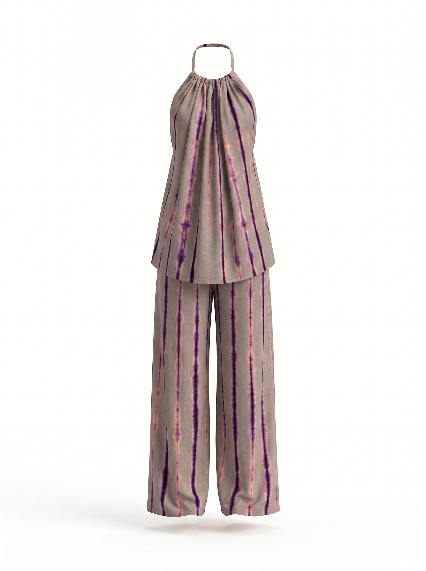 Lilac Fig loungewear set in Taupe & Violet