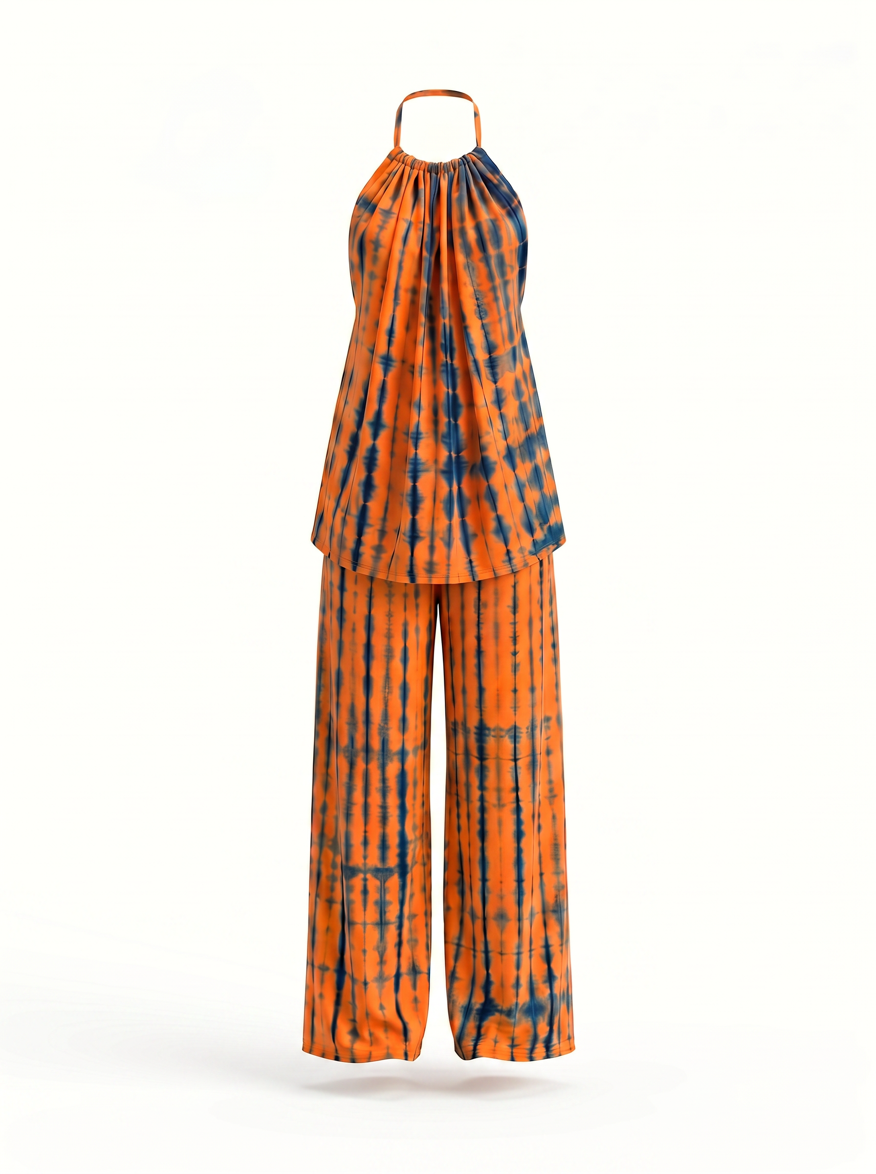 Golden Papaya loungewear set in Papaya & Indigo