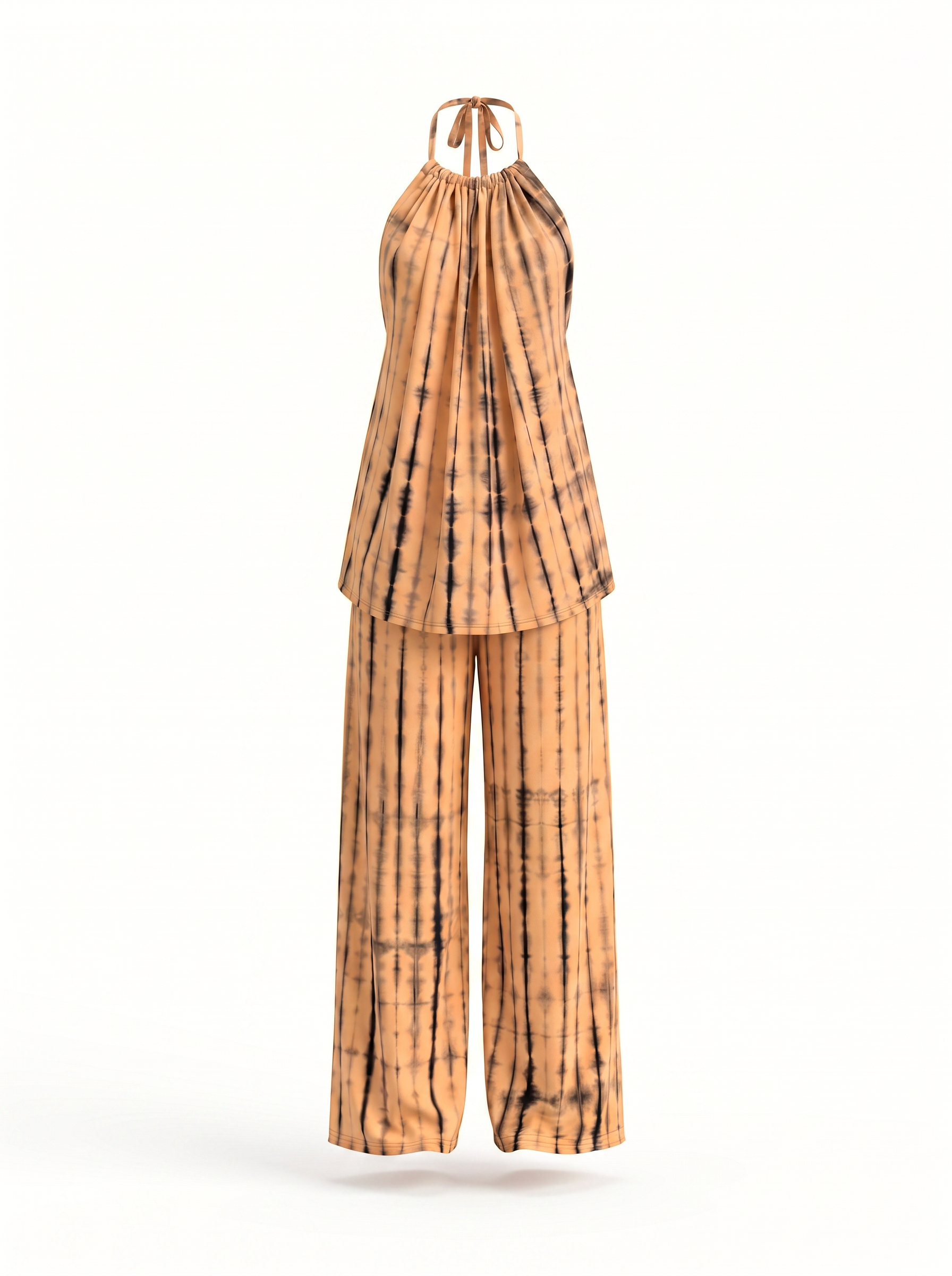 Sweet Peach loungewear set in Peach & Charcoal
