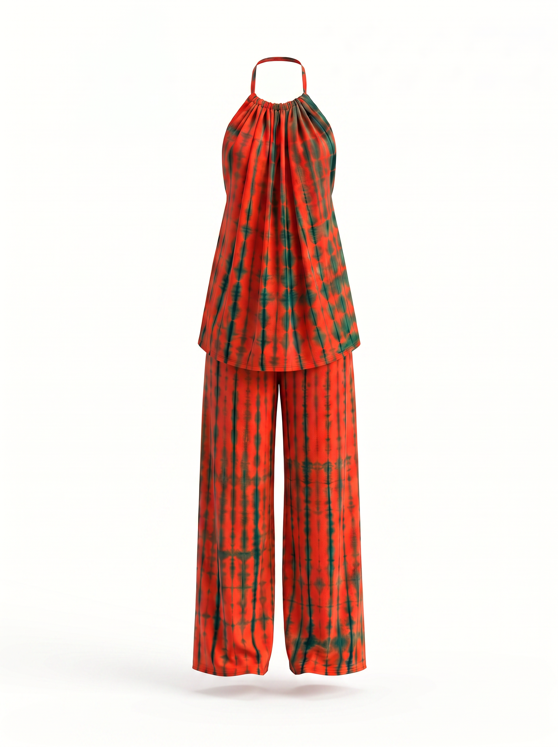 Wild Pomegranate loungewear set in Scarlet & Teal