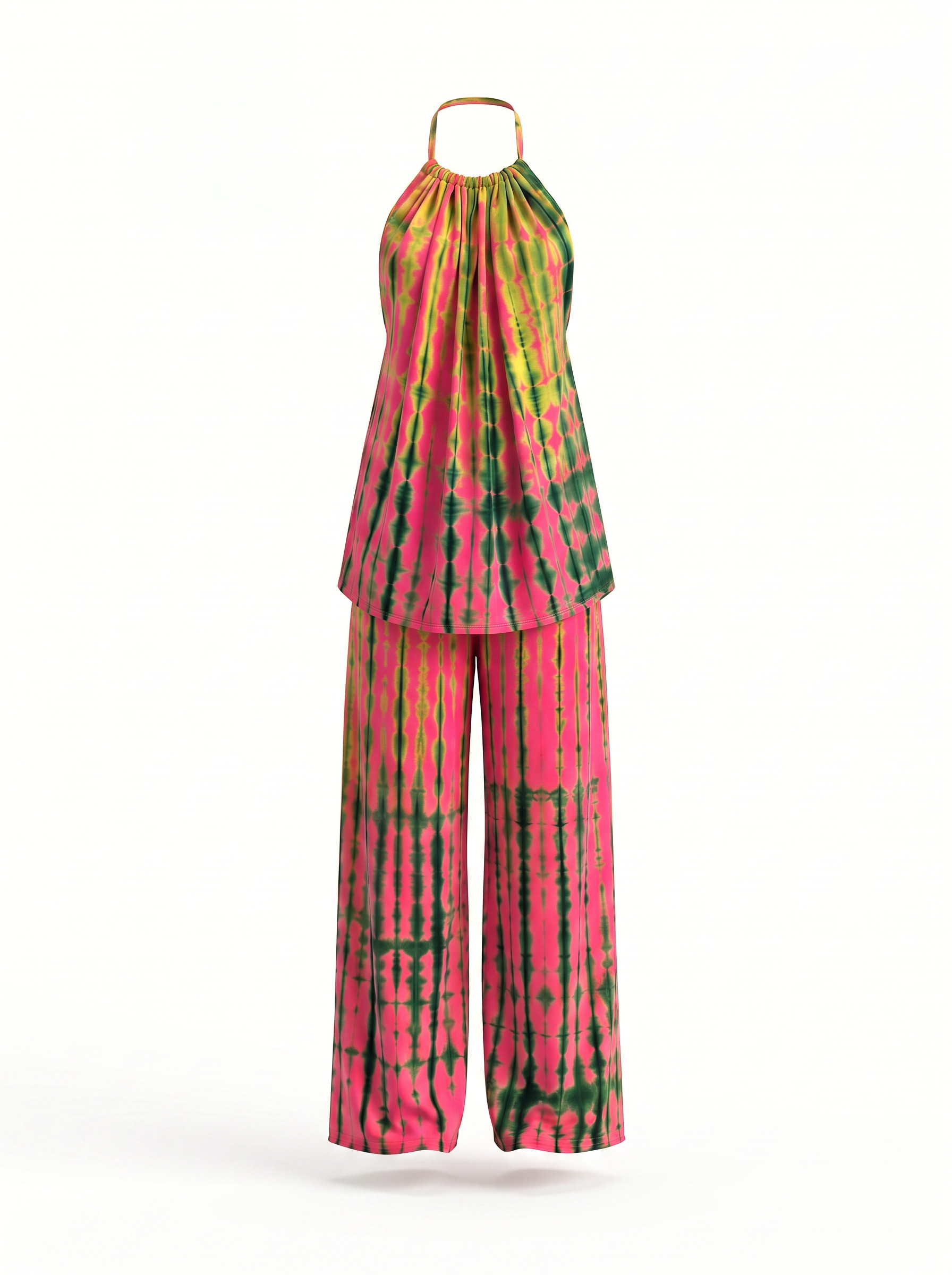 Prickly Pear loungewear set in Pink & Green