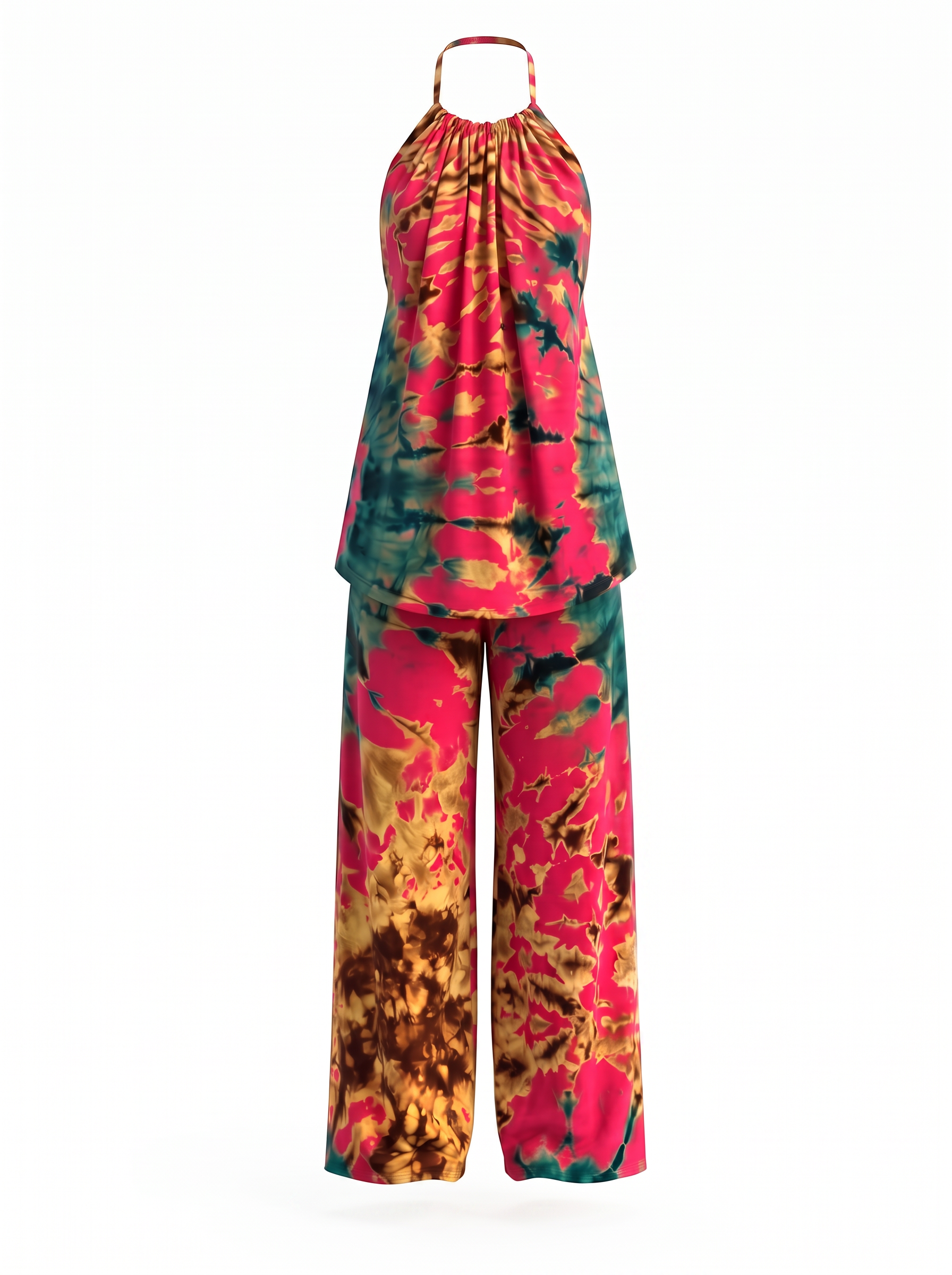 Ruby Rambutan loungewear set in Fuchsia & Teal