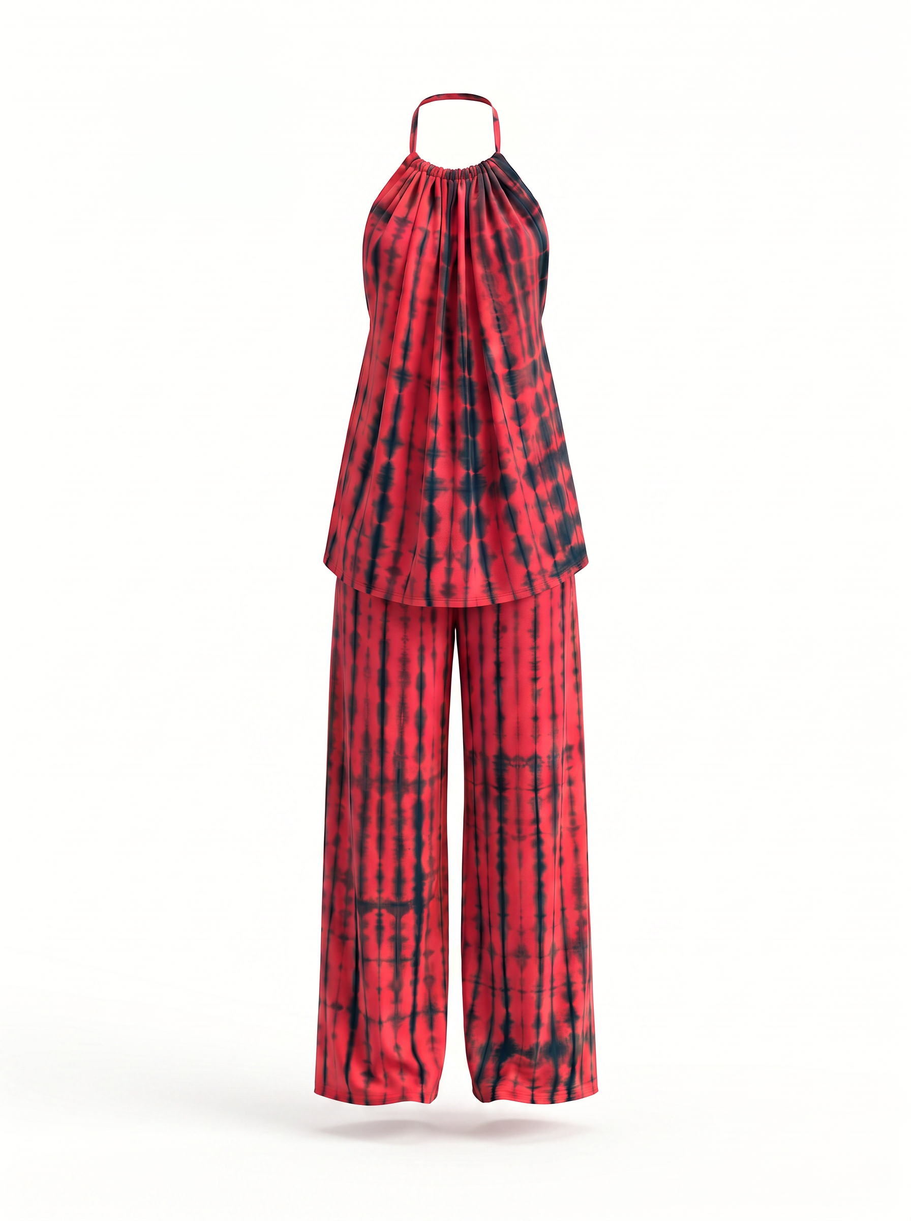Wild Raspberry loungewear set in Crimson & Navy