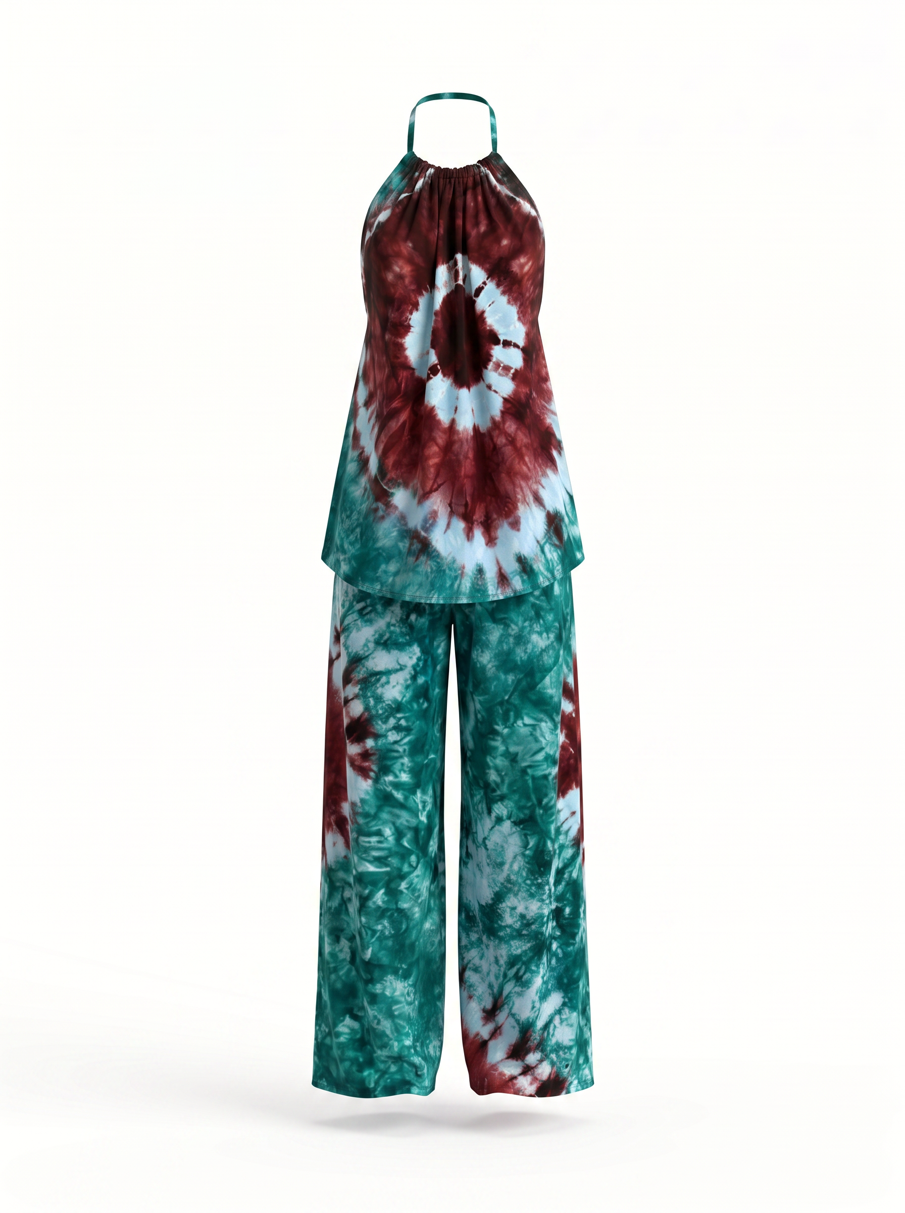 Passion Berry loungewear set in Burgundy & Teal