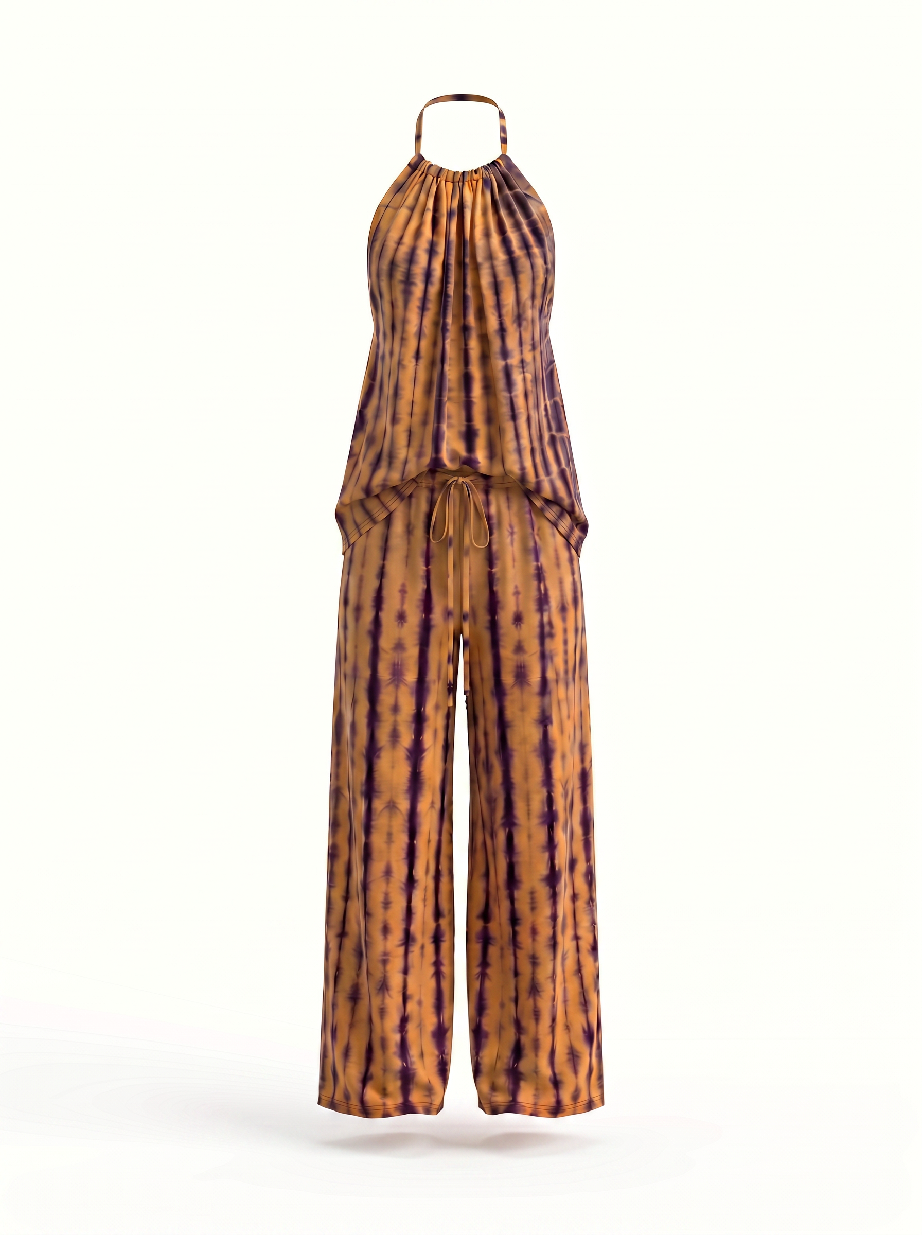 Sweet Tamarind loungewear set in Caramel & Aubergine